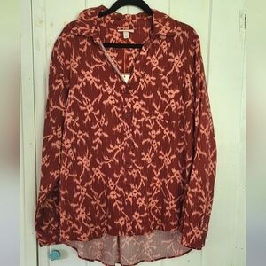 Knox Rose Hi Lo Button Down Lyocell Blouse